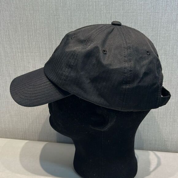 Puma Athletic Hat Cap Black Tone-on-tone Stripe Embroidered Logo Adjustable OSFA - Picture 2 of 9